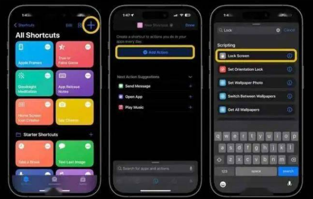 寻甸苹果14锁屏维修店分享iPhone14升级iOS16.4后如何创建锁屏快捷方式 