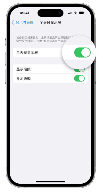 寻甸苹果14维修店分享如何自定义 iPhone 14 Pro 常亮显示屏 